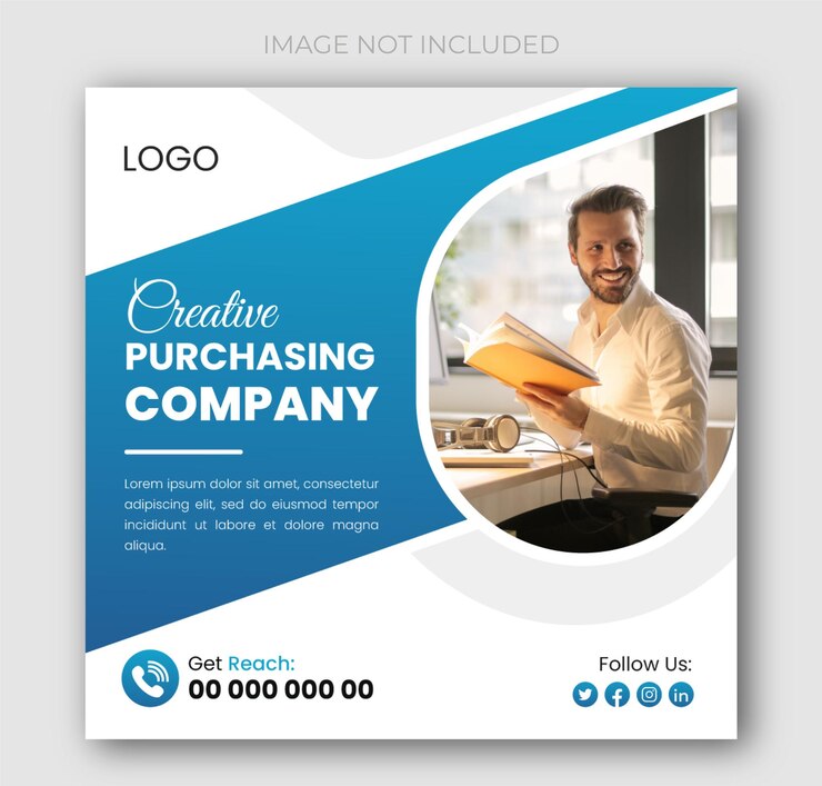 Creative modern business social media post design or web banner