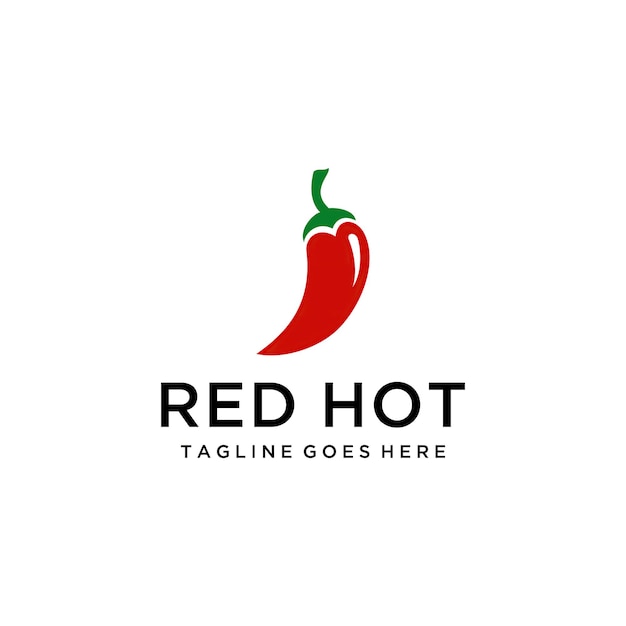 Vector creative modern chili hot red sign logo design template