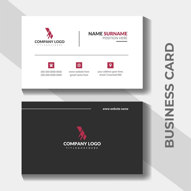 Vector creative modern clean business card template design