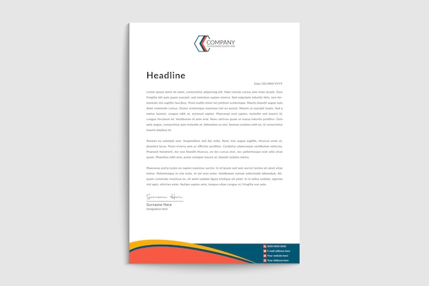 Creative modern clean business letterhead design