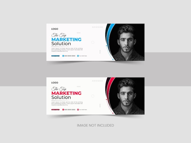 Creative modern clean and corporate business marketing social media face book cover template