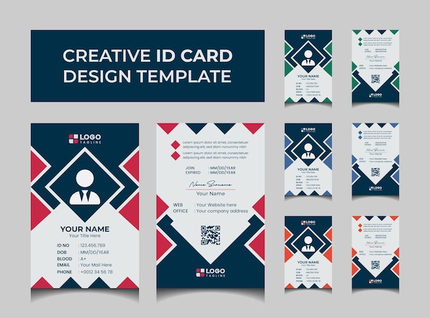 Creative Modern Clean Id Card Design Template