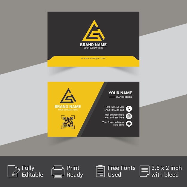 Creative modern and clean professional business card