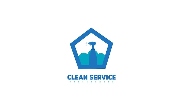 Вектор Творческий современный логотип службы уборки
