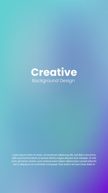 Creative modern color gradient background design template