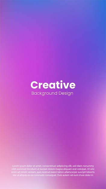 Creative modern color gradient background design template