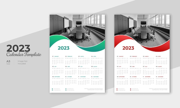 Creative modern colorful 2023 new year calendar design