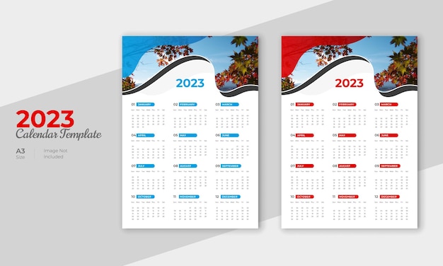 Creative modern colorful 2023 new year calendar design