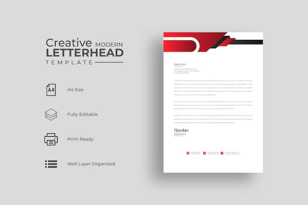 Creative Modern Company Letterhead Template