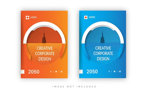 Creative modern corporate book cover template