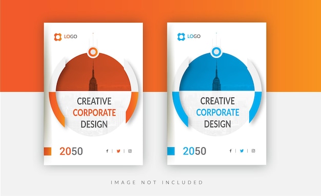 Creative modern corporate book cover template