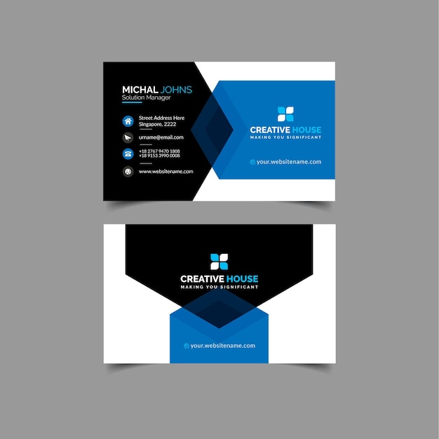 Vector creative modern corporate business card design free vector