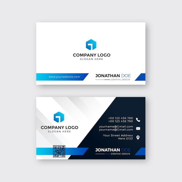 Creative modern corporate business card set