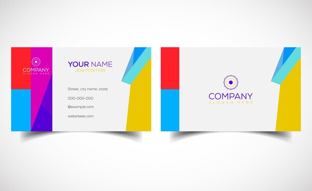 Vector creative and modern corporate business card template