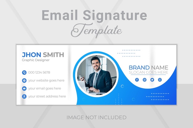 Creative and modern corporate business email signature template design