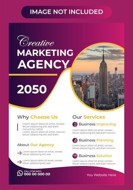 Vector creative modern corporate business flyer company flyer or digital marketing flyer