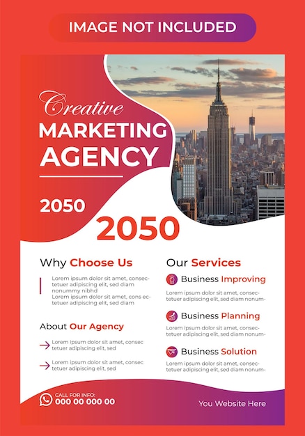 Vector creative modern corporate business flyer company flyer or digital marketing flyer