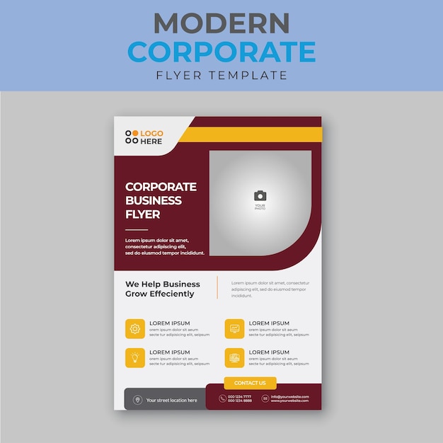 Creative modern corporate business flyer, company flyer or digital marketing flyer.