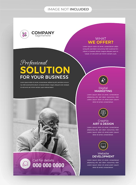 Vector creative modern corporate business flyer design leaflet design template with different layout