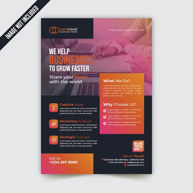 Vector creative modern corporate business flyer template