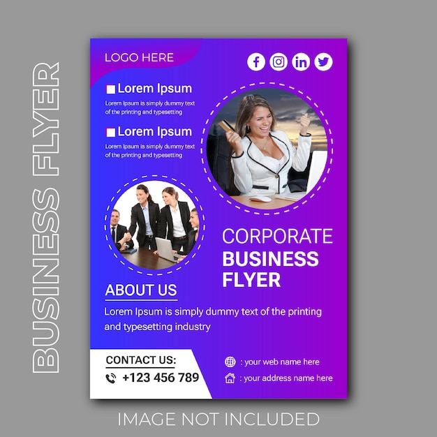 Vector creative modern corporate business flyer template