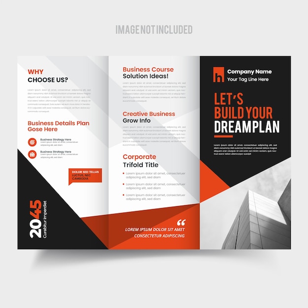 Vector creative modern corporate business trifold brochure design template