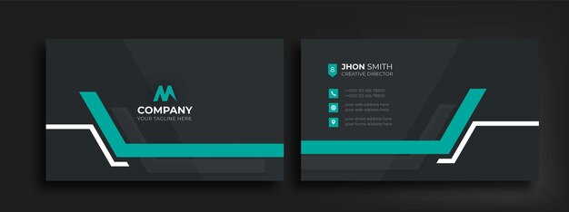 Vector creative modern corporate double sided business card design template