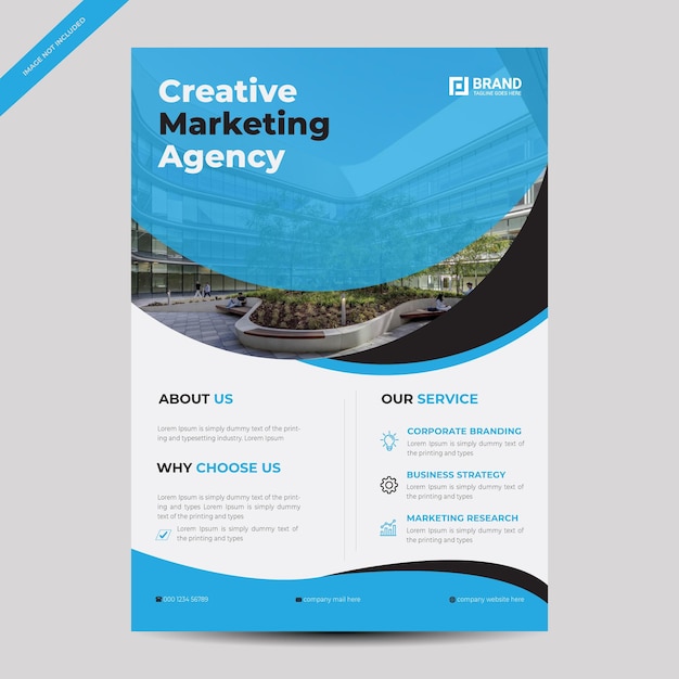 Creative modern Corporate flyer template design