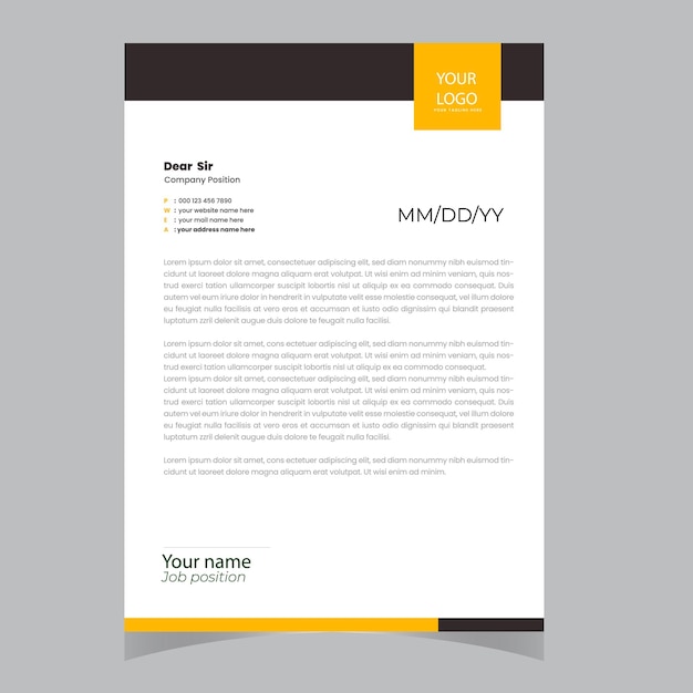 Creative modern corporate letterhead design new letterhead template company business letterhead