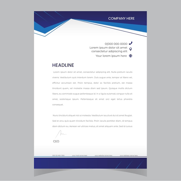 Creative modern corporate letterhead design new letterhead template company business letterhead