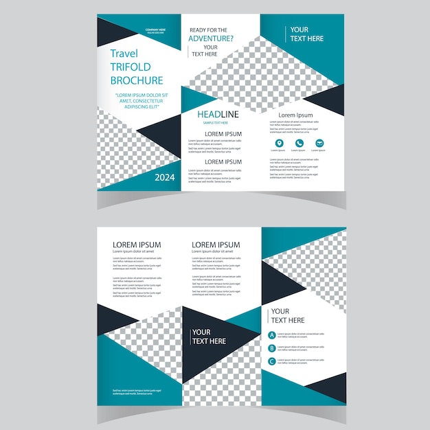 Creative Modern Corporate TriFold Brochure Template Design