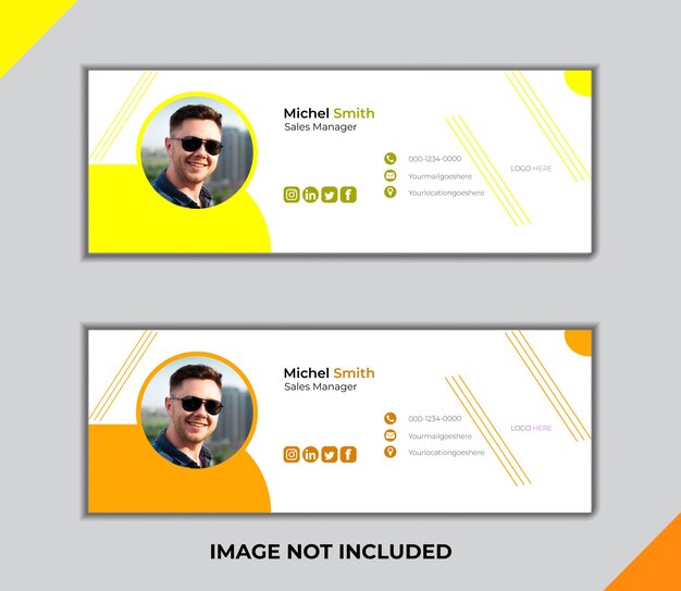 Vector creative modern email signature design business card template