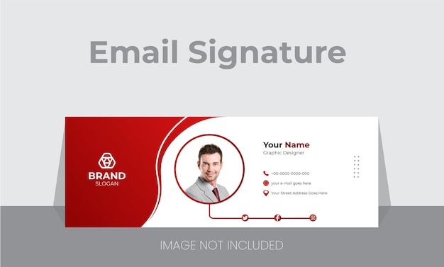 Creative and modern email signature design template