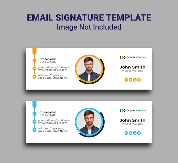 Creative modern email signature template for your business or personal use