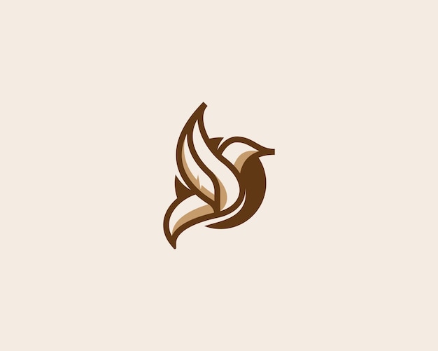 Vector creative modern flying bird logo