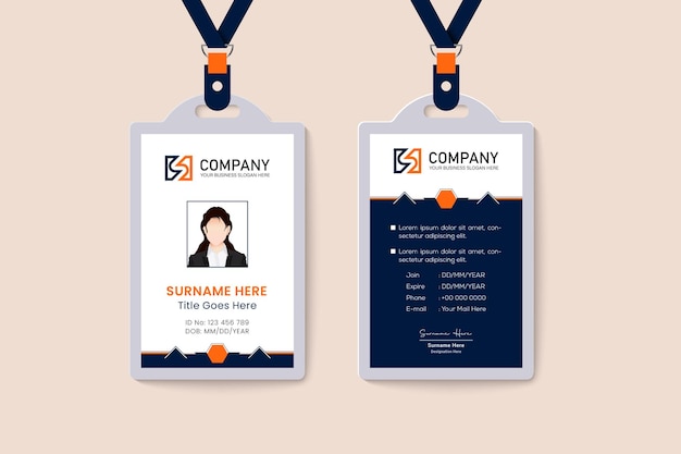 Creative modern id card design for your business project