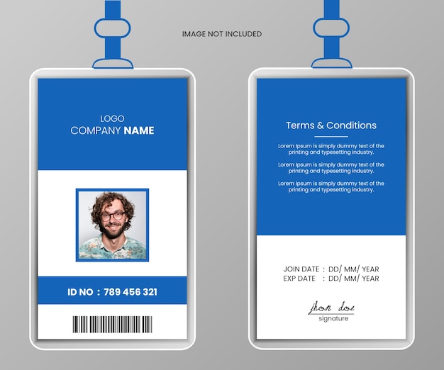 Creative Modern ID Card Template with Minimalist Elements