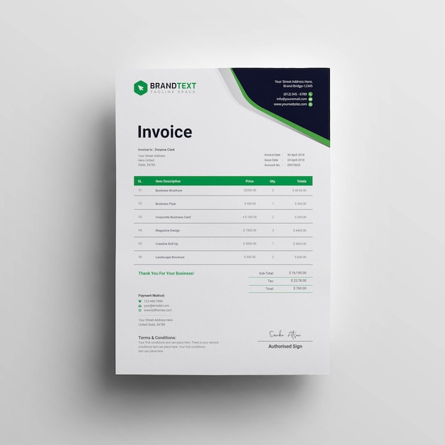 Vector creative modern invoice business template