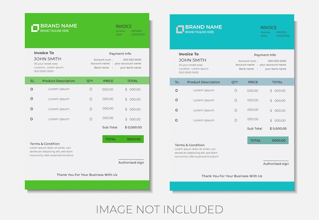 Creative modern invoice business template