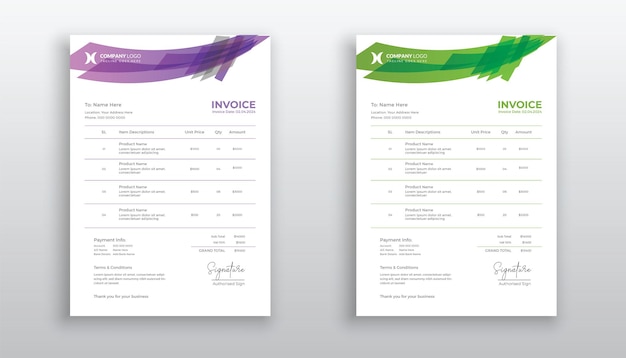 Creative modern invoice template for your business