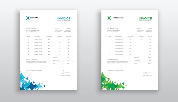 creative modern invoice template for your business