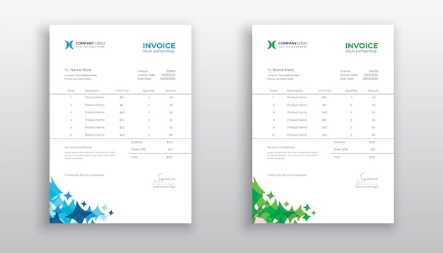 Creative modern invoice template for your business