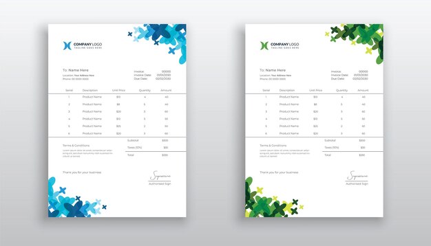 creative modern invoice template for your business