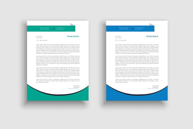 Vector creative and modern letterhead template design