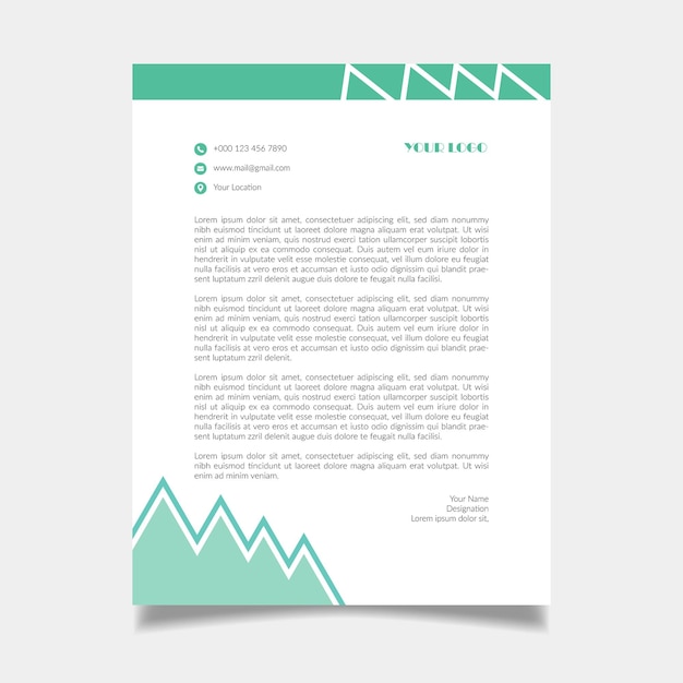 Creative and modern letterhead template design