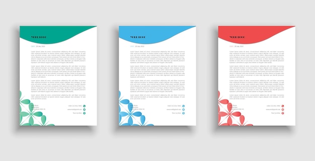 Vector creative and modern letterhead template design