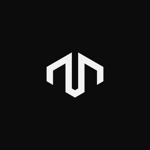 創造的なモダンな M ロゴ デザイン、最小限の M 文字ベクトル アイコン
