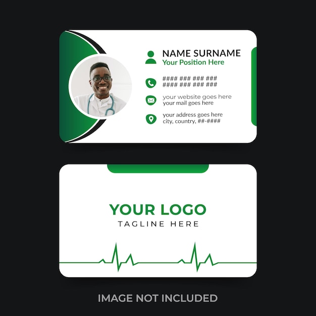 Vector creative and modern medical doctor business card template