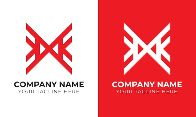 Vector creative modern minimal monogram abstract initial letter x logo design template