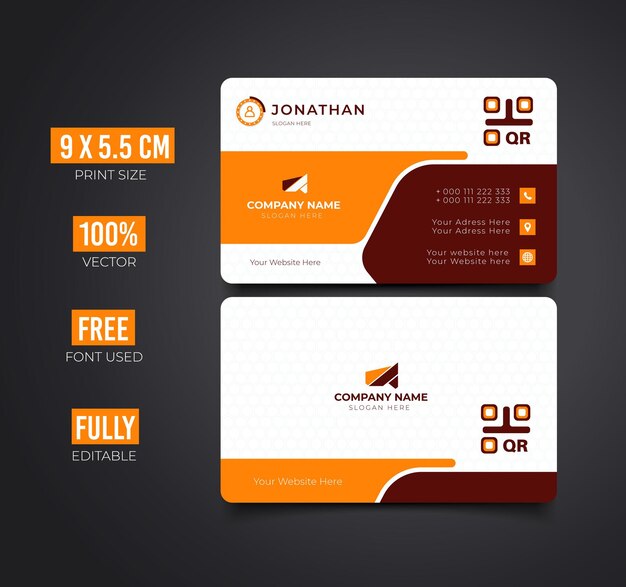 Vector creative modern name card and business card